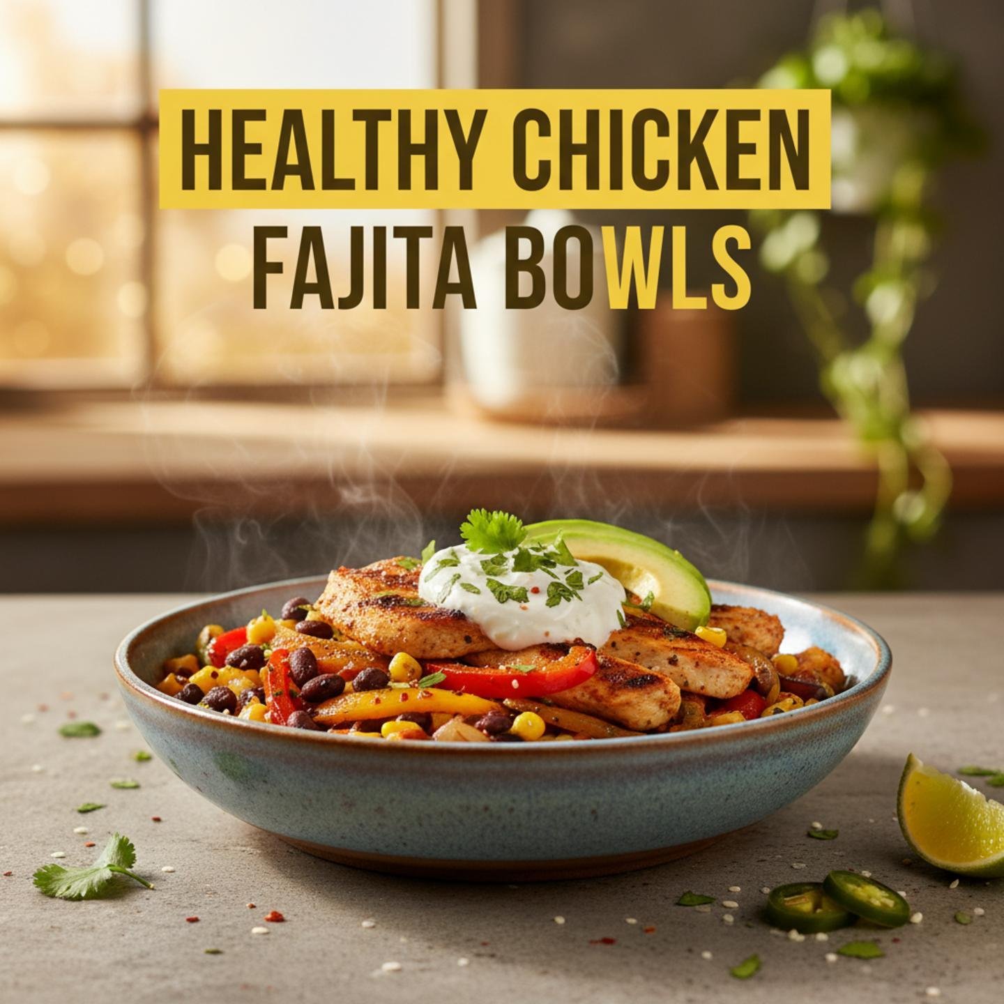 Healthy Chicken Fajita Bowls
