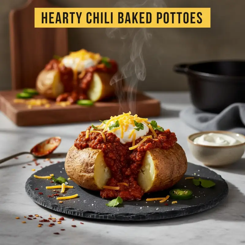 Hearty Chili Baked Potatoes Recipe