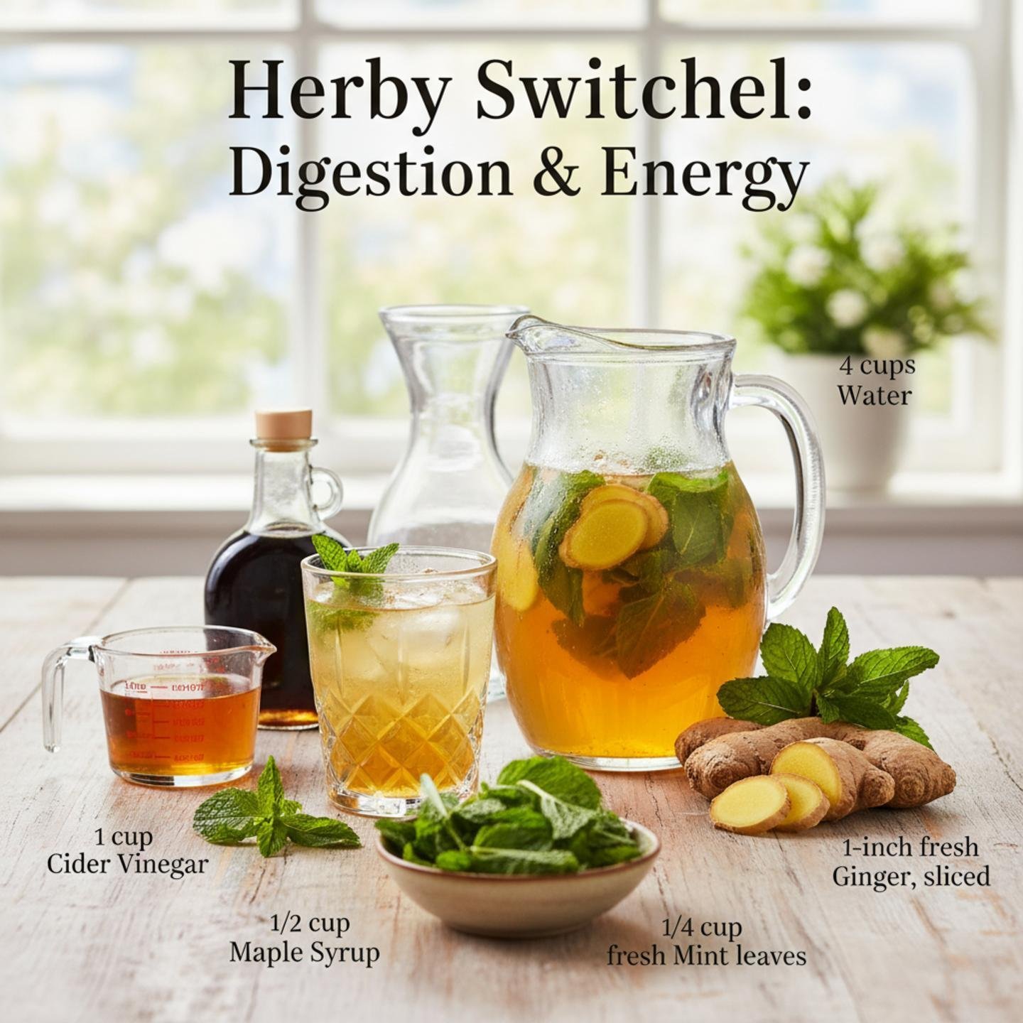 Herby Switchel: Digestion & Energy
