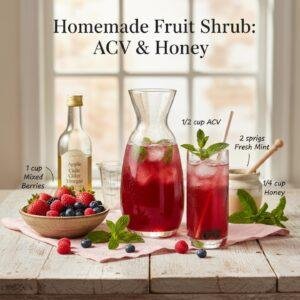 Homemade Fruit Shrub: ACV & Honey