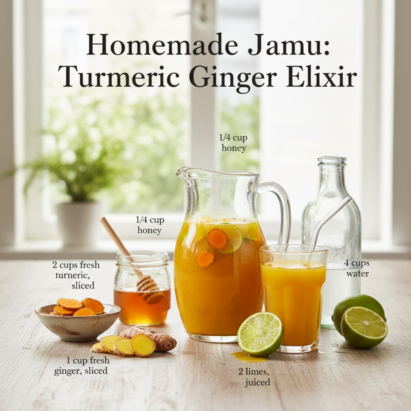 Homemade Jamu: Turmeric Ginger Elixir