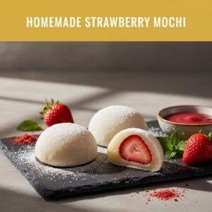 Homemade Strawberry Mochi