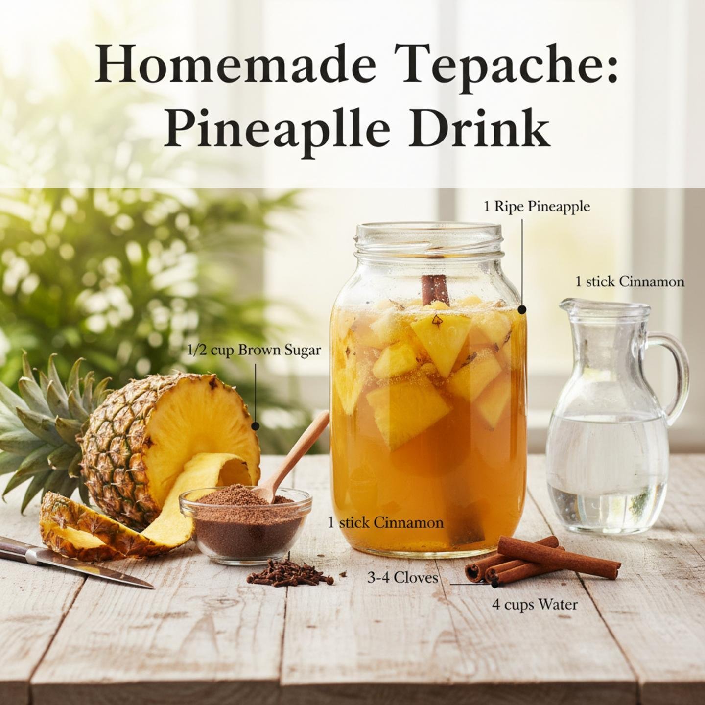 Homemade Tepache: Pineapple Drink
