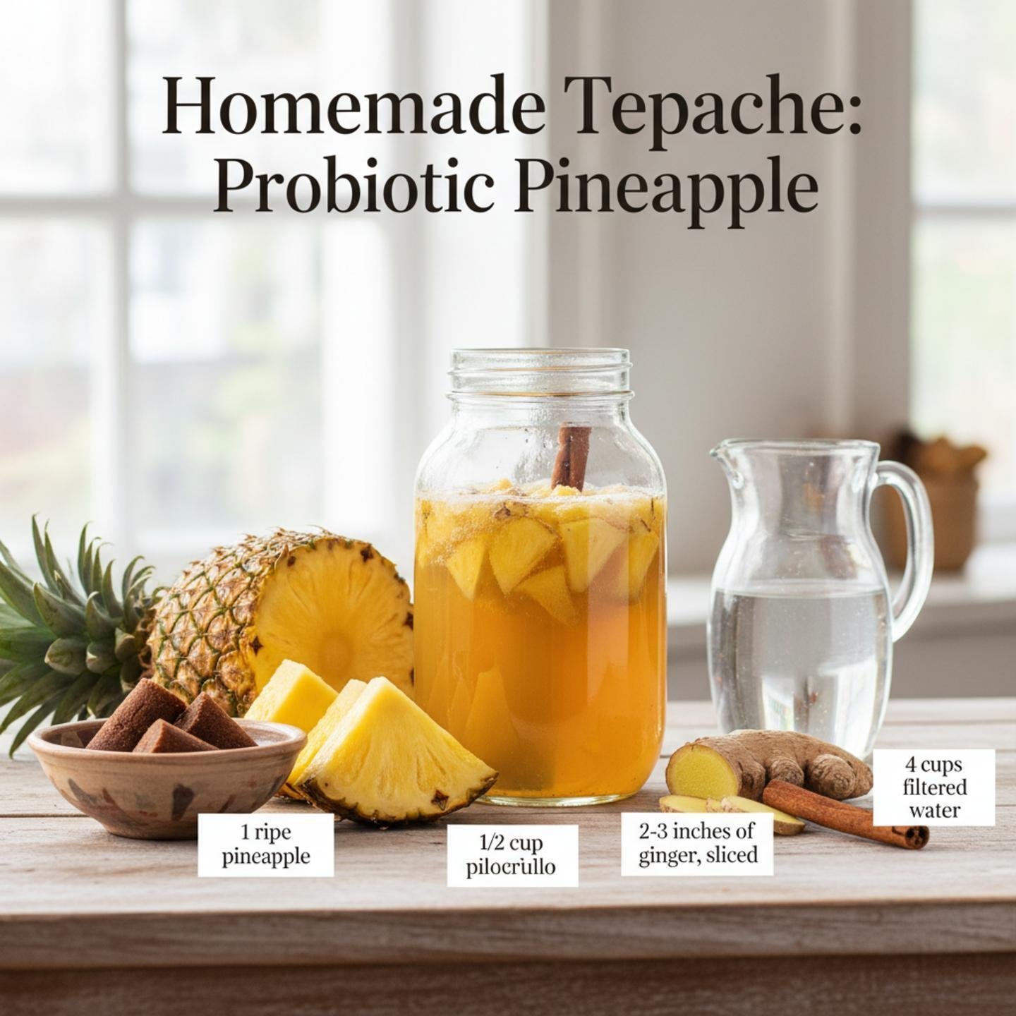 Homemade Tepache: Probiotic Pineapple