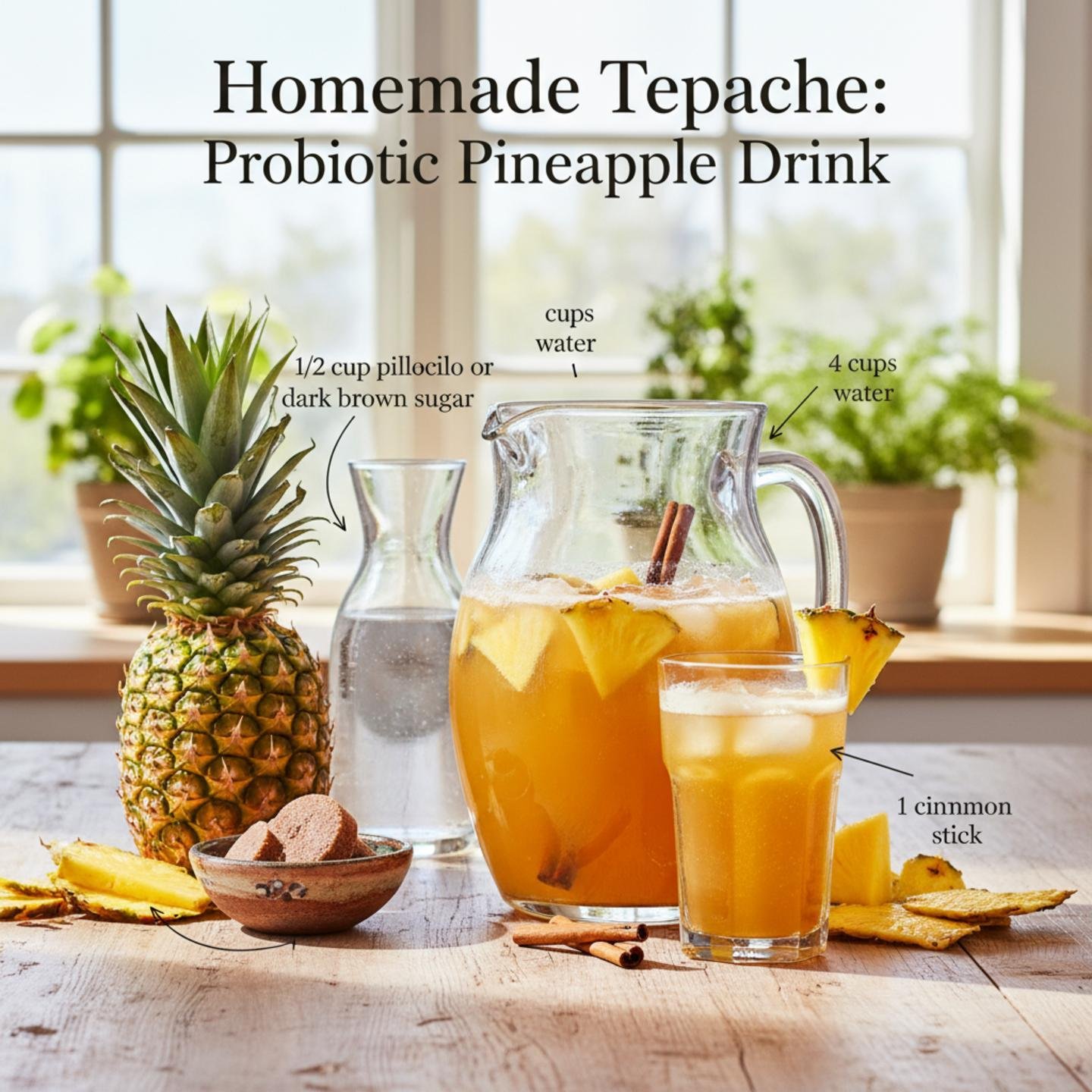Homemade Tepache: Probiotic Pineapple Drink