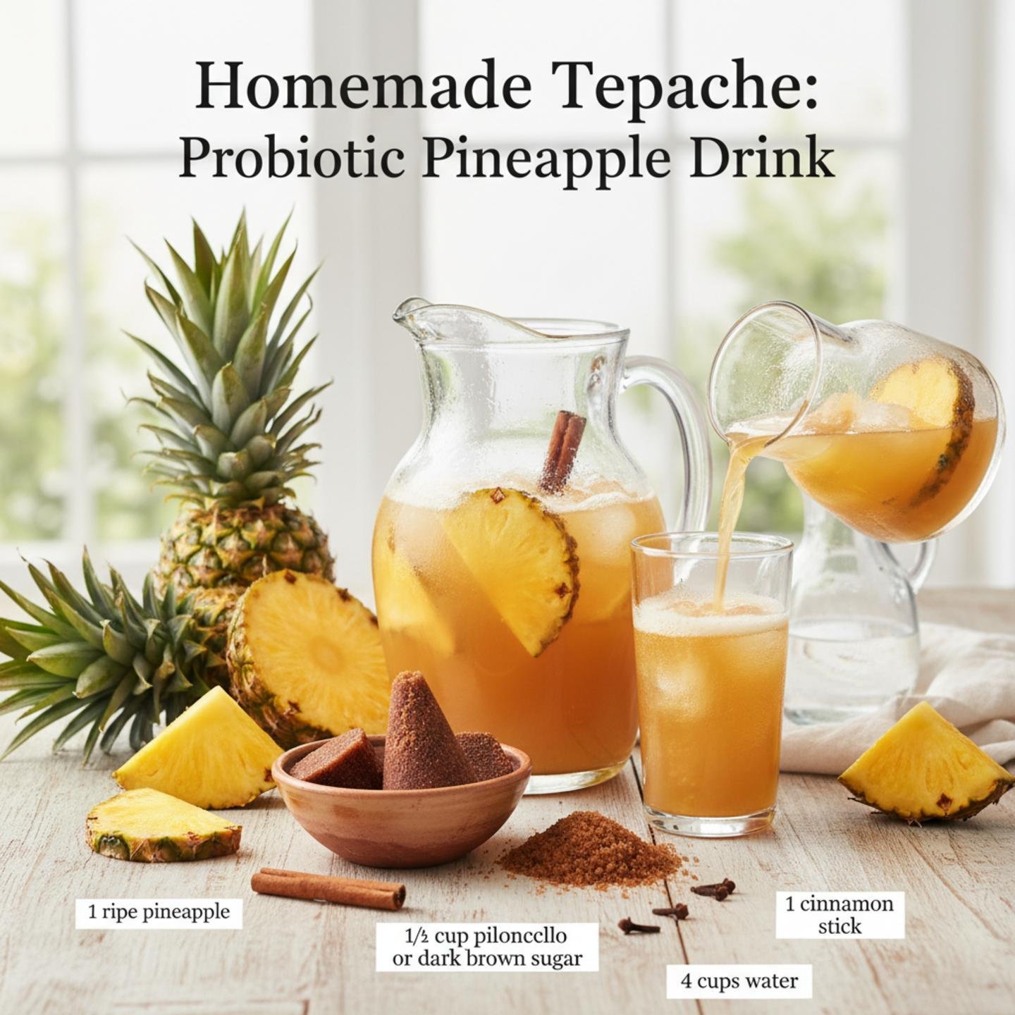 Homemade Tepache: Probiotic Pineapple Drink