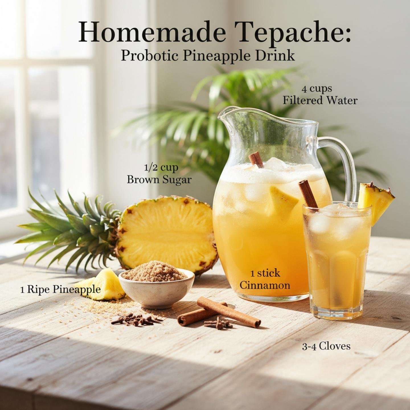 Homemade Tepache: Probiotic Pineapple Drink
