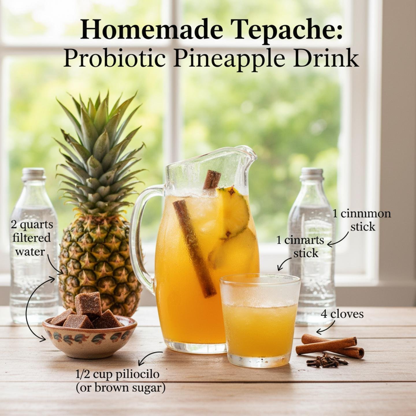Homemade Tepache: Probiotic Pineapple Drink