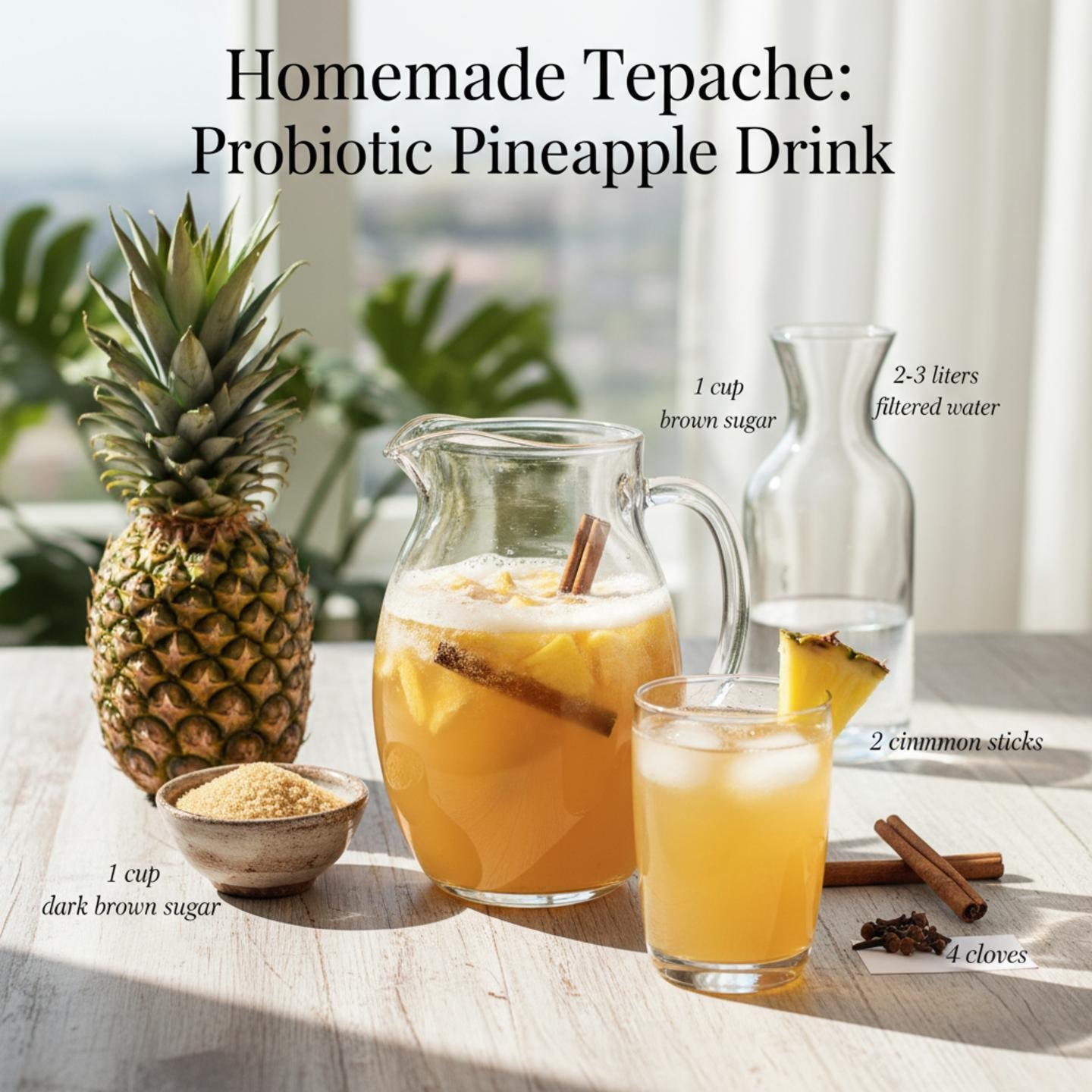 Homemade Tepache: Probiotic Pineapple Drink