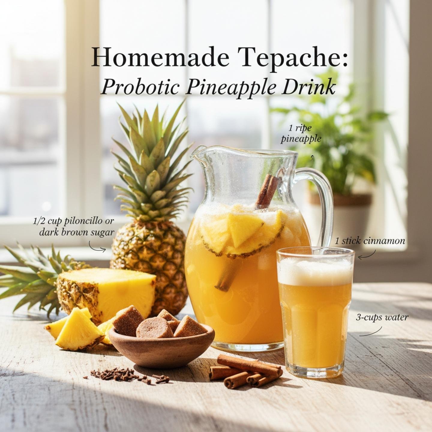 Homemade Tepache: Probiotic Pineapple Drink