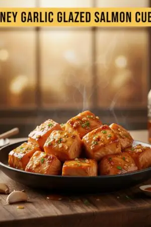 Honey Garlic Glazed Salmon Cubes