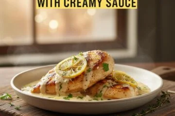 Lemon Pecorino Chicken with Creamy Sauce
