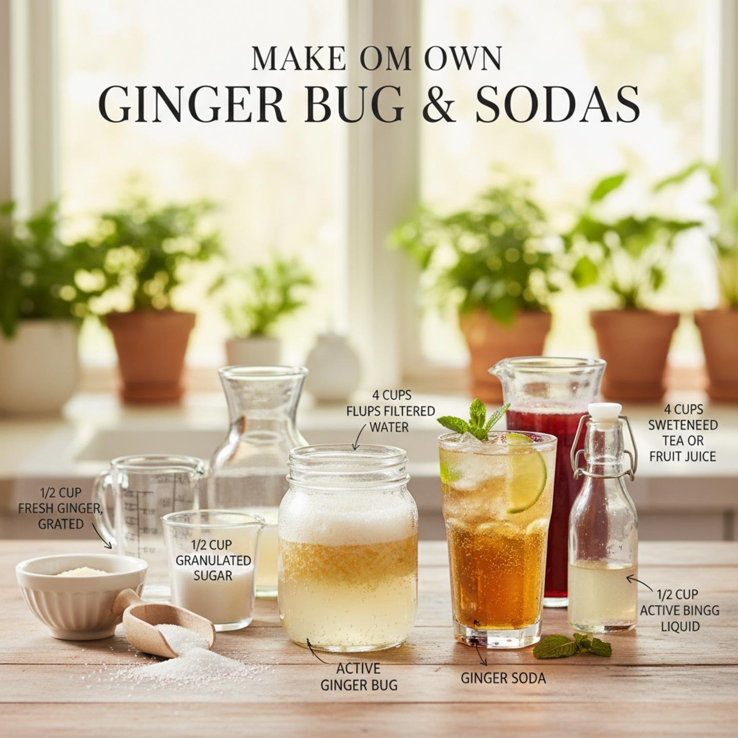 Make Your Own Ginger Bug & Sodas