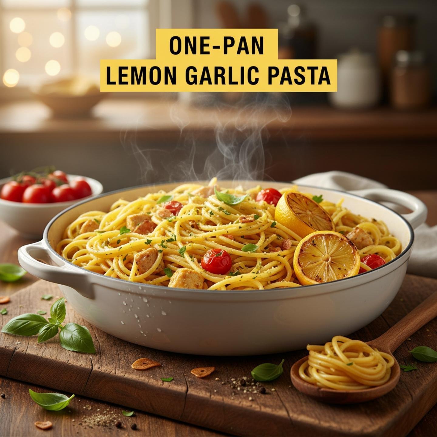 One-Pan Lemon Garlic Pasta