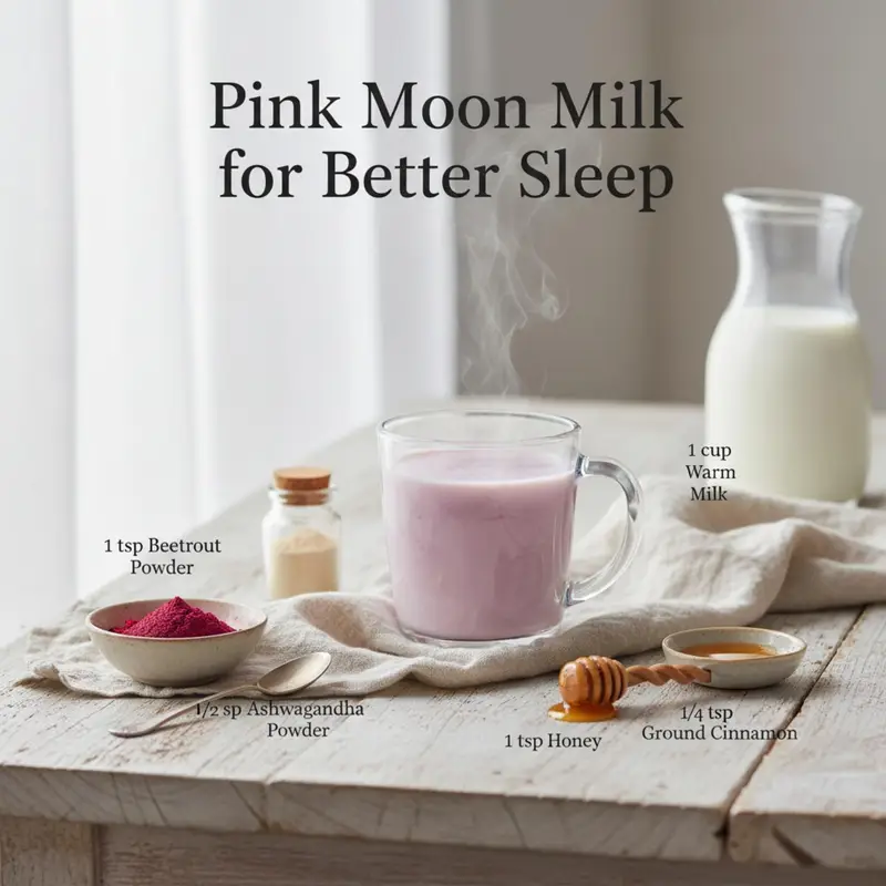 Pink Moon Milk for Better Sleep