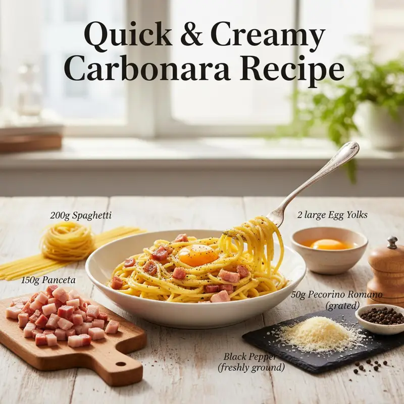 Quick & Creamy Carbonara Recipe