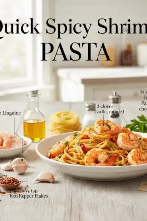 Quick Spicy Shrimp Pasta