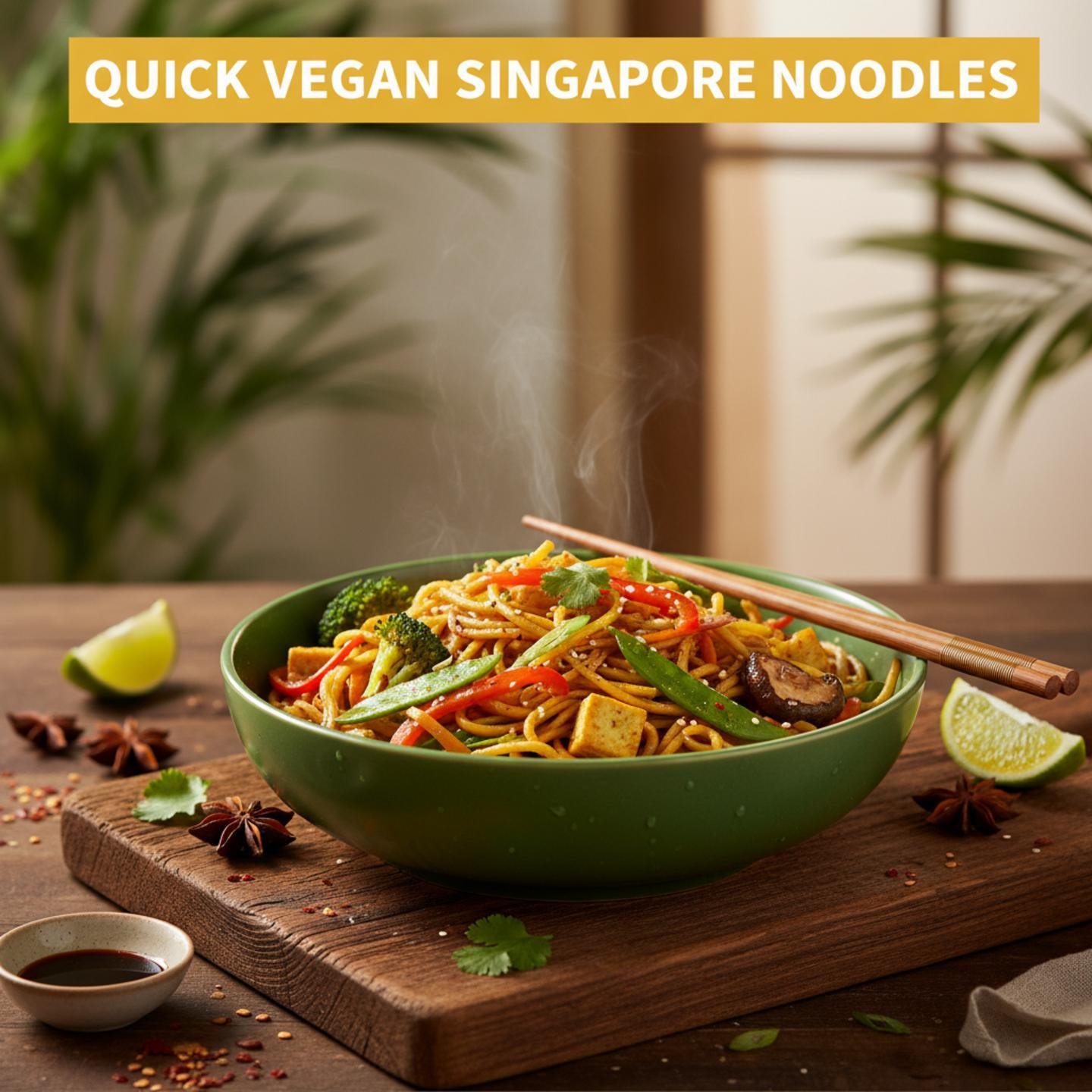 Quick Vegan Singapore Noodles