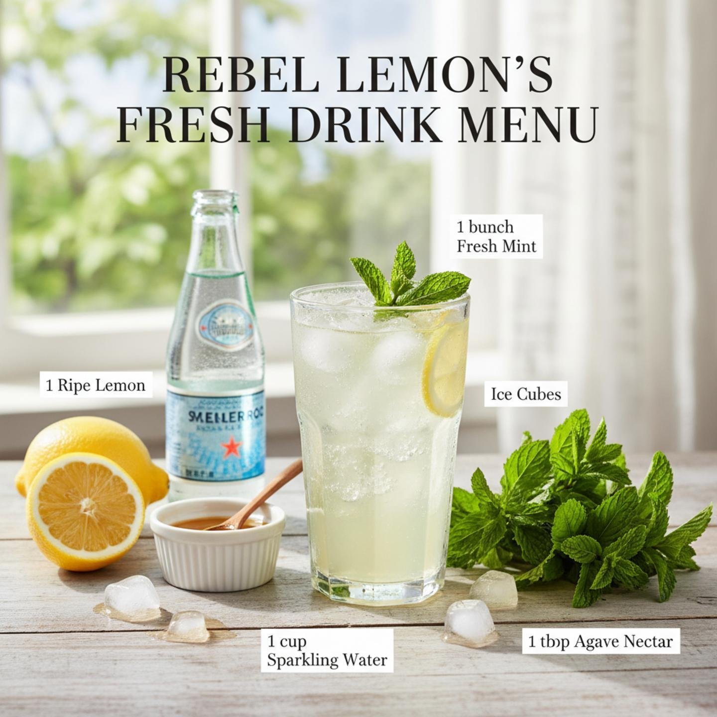 Rebel Lemon's Fresh Drink Menu