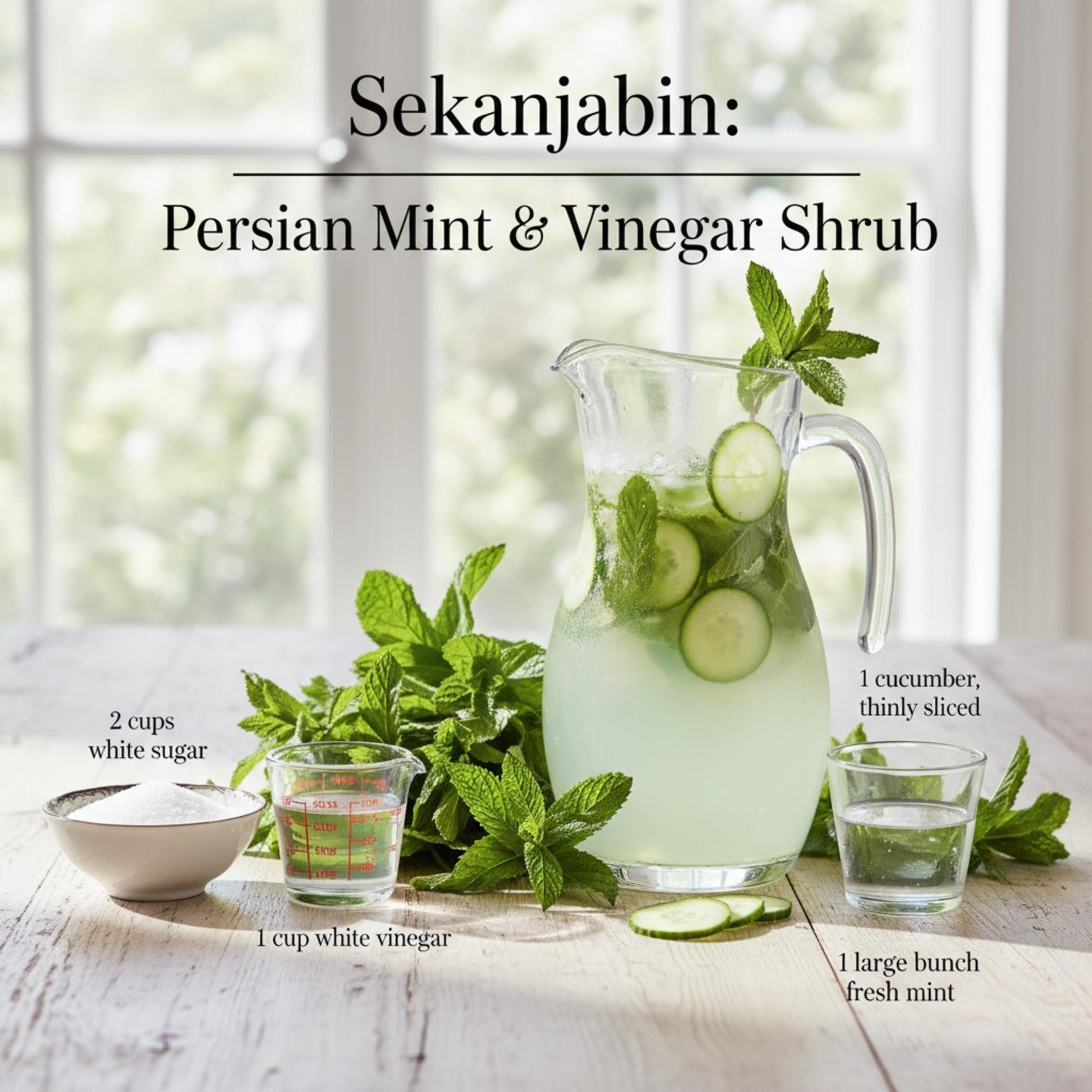 Sekanjabin: Persian Mint & Vinegar Shrub