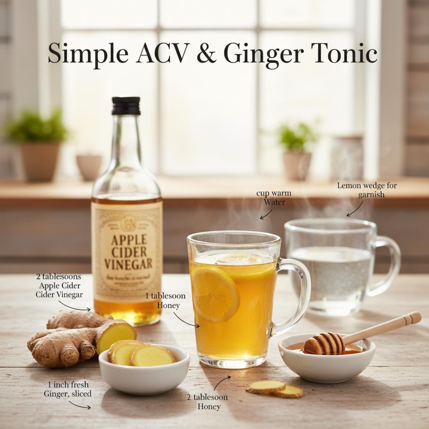 Simple ACV & Ginger Tonic