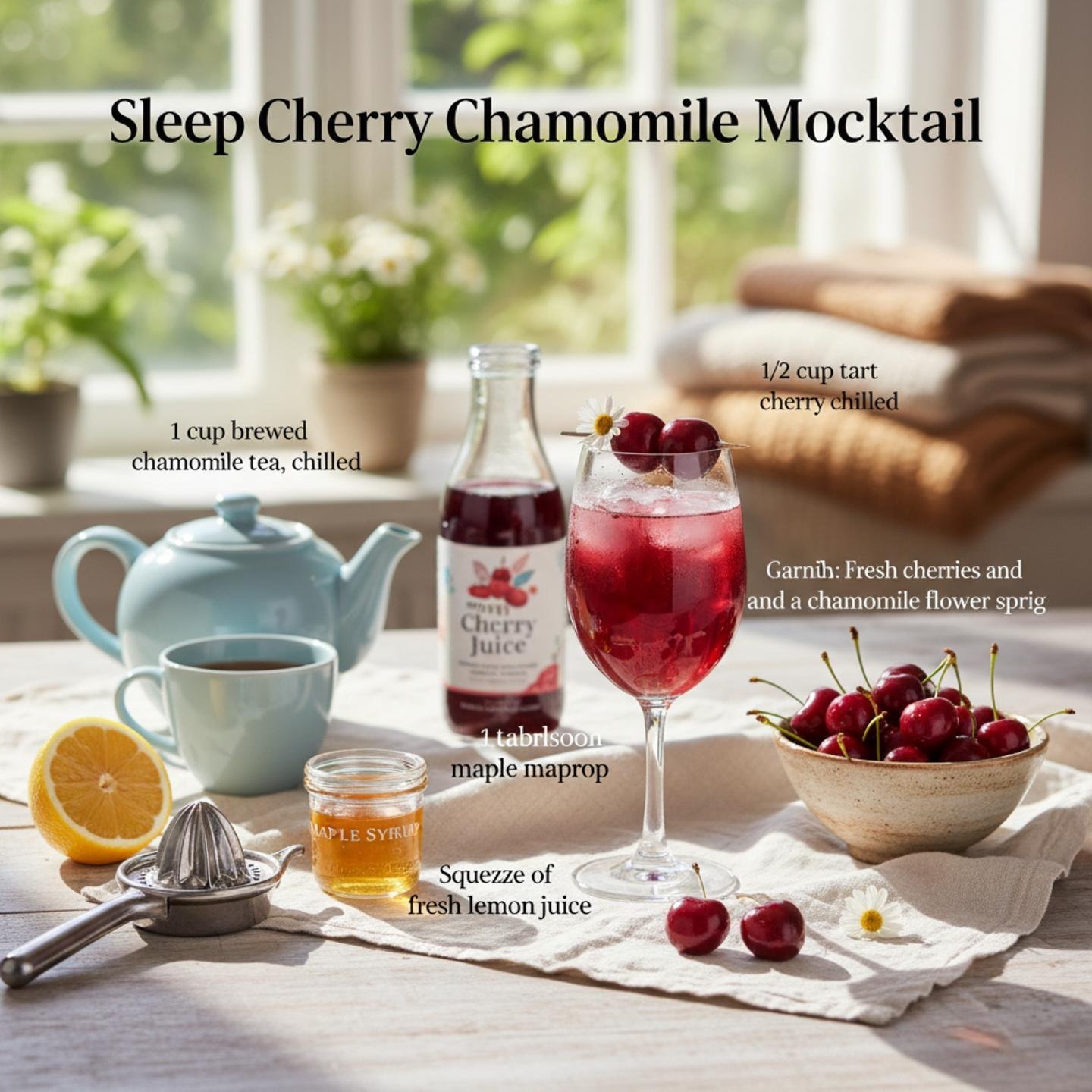 Sleep Cherry Chamomile Mocktail