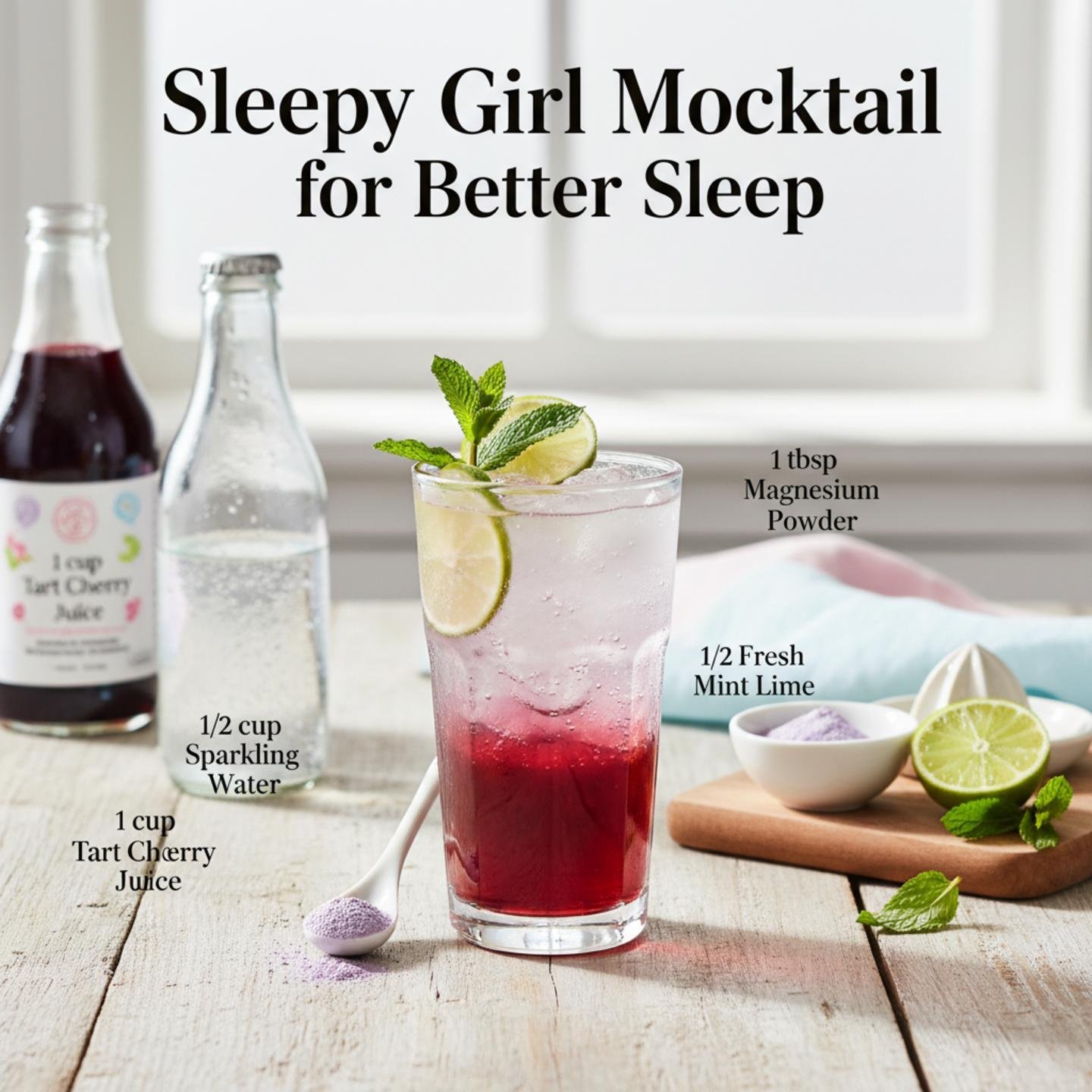 Sleepy Girl Mocktail for Better Sleep
