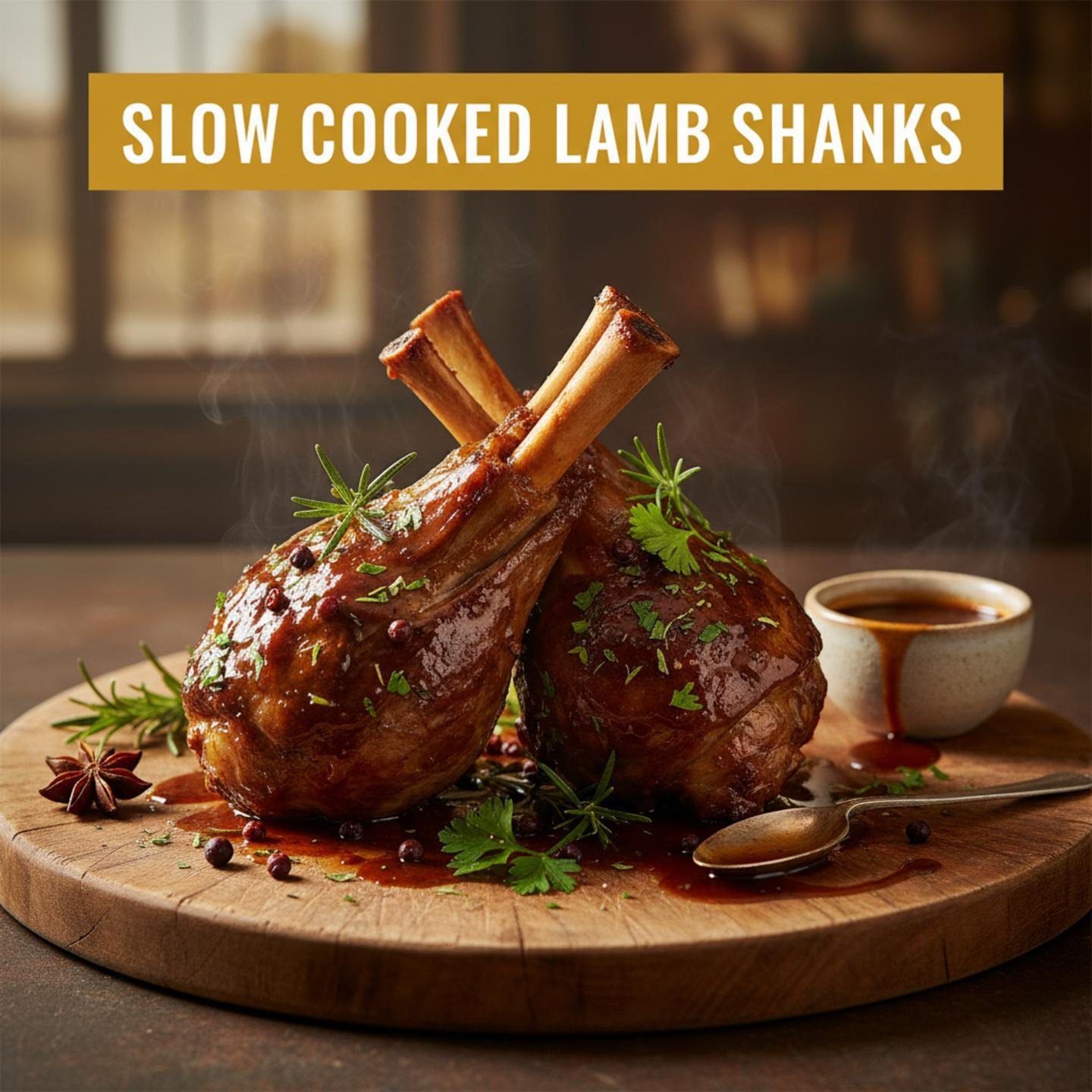 Slow Cooked Lamb Shanks
