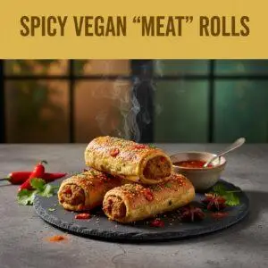 Spicy Vegan 'Meat' Rolls