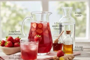 Strawberry Ginger Switchel