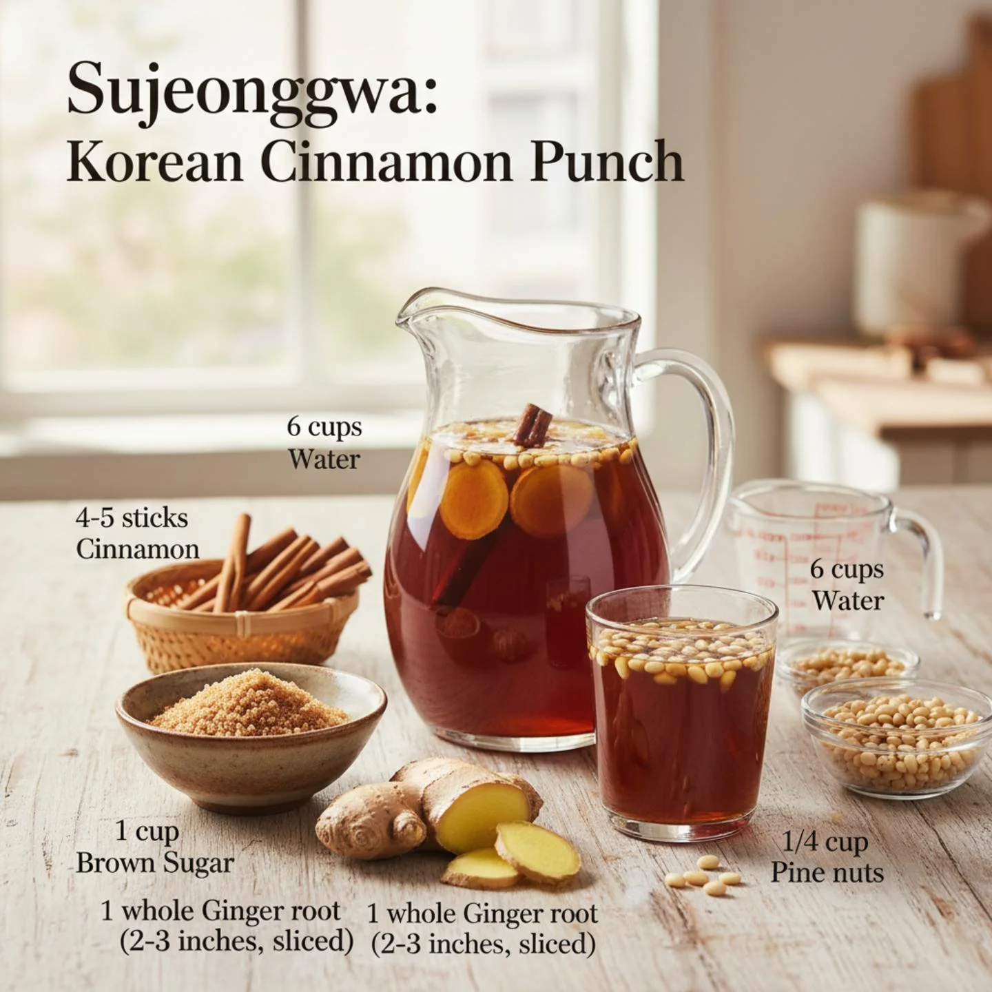Sujeonggwa: Korean Cinnamon Punch