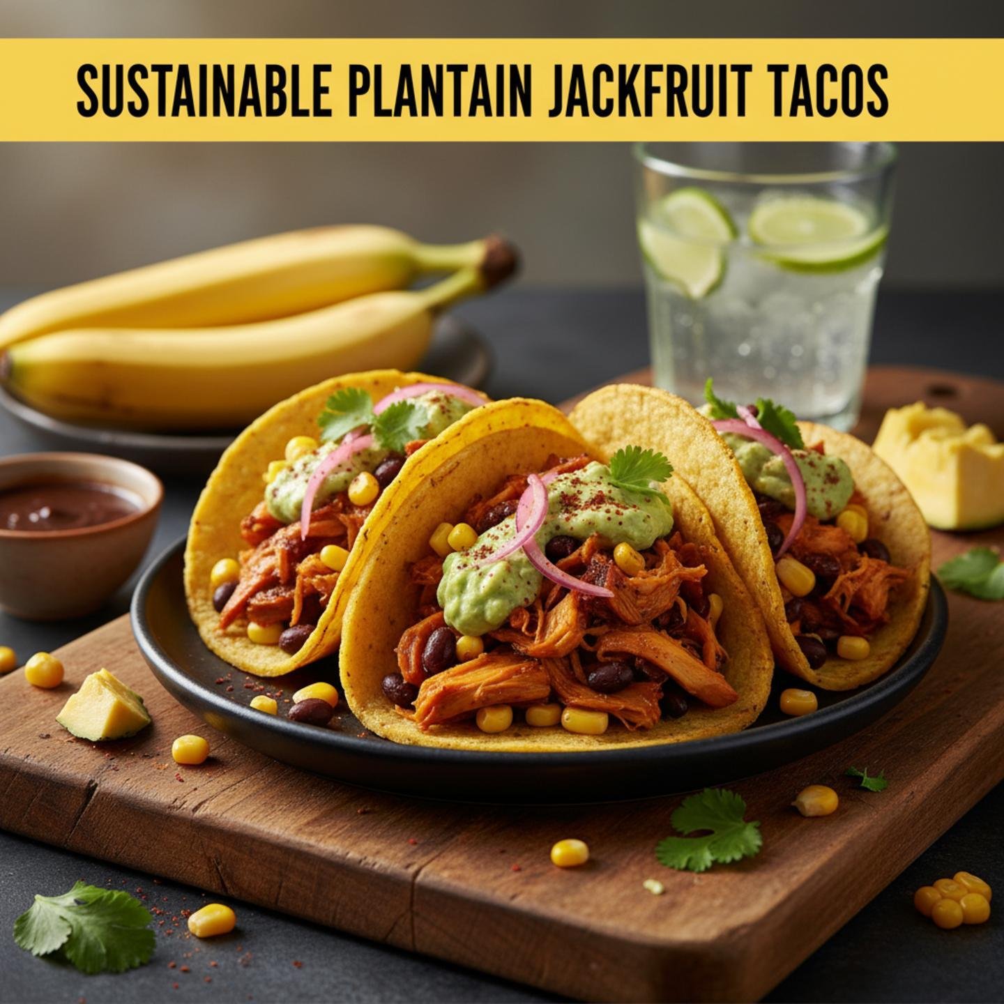 Sustainable Plantain Jackfruit Tacos