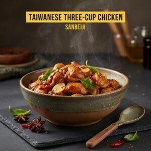 Taiwanese Three-Cup Chicken (Sanbeiji)