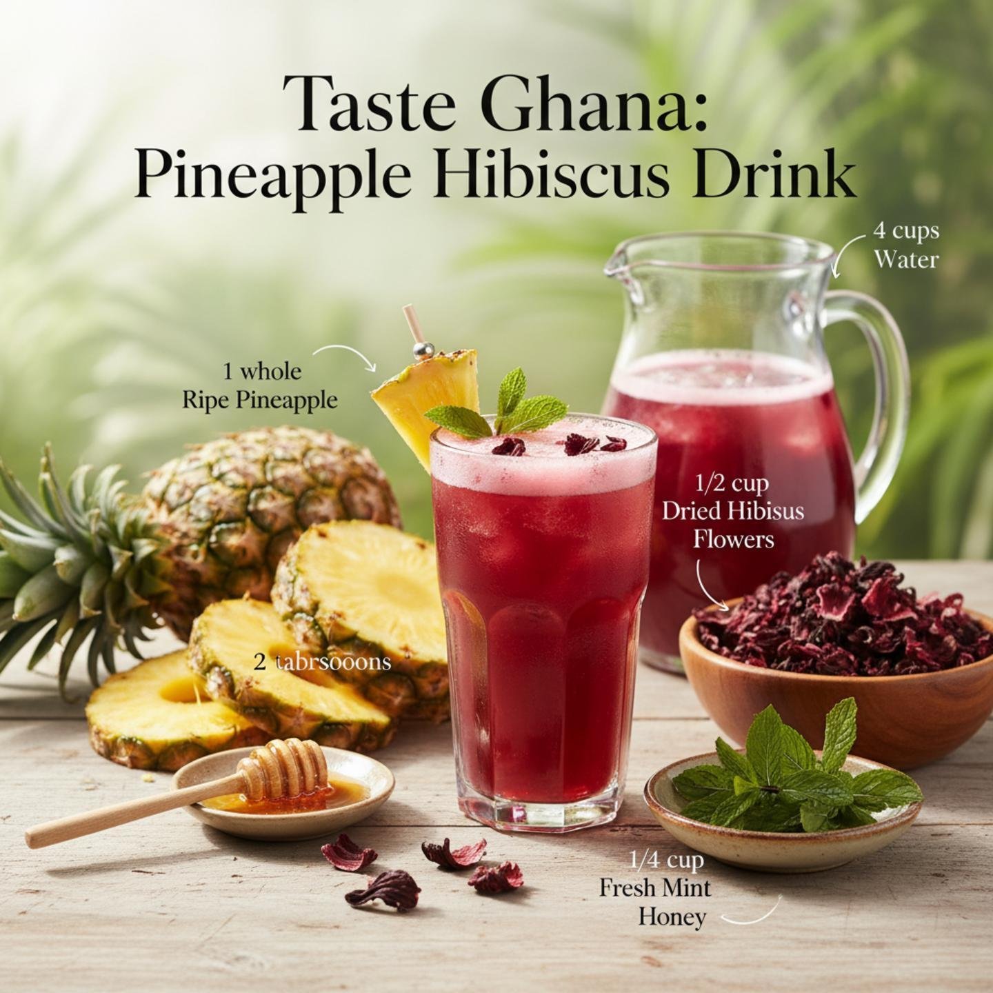 Taste Ghana: Pineapple Hibiscus Drink