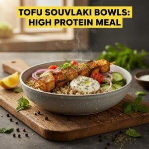 Tofu Souvlaki Bowls: High Protein Meal