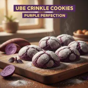 Ube Crinkle Cookies: Purple Perfection