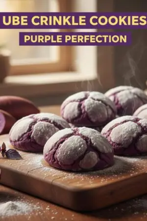 Ube Crinkle Cookies: Purple Perfection