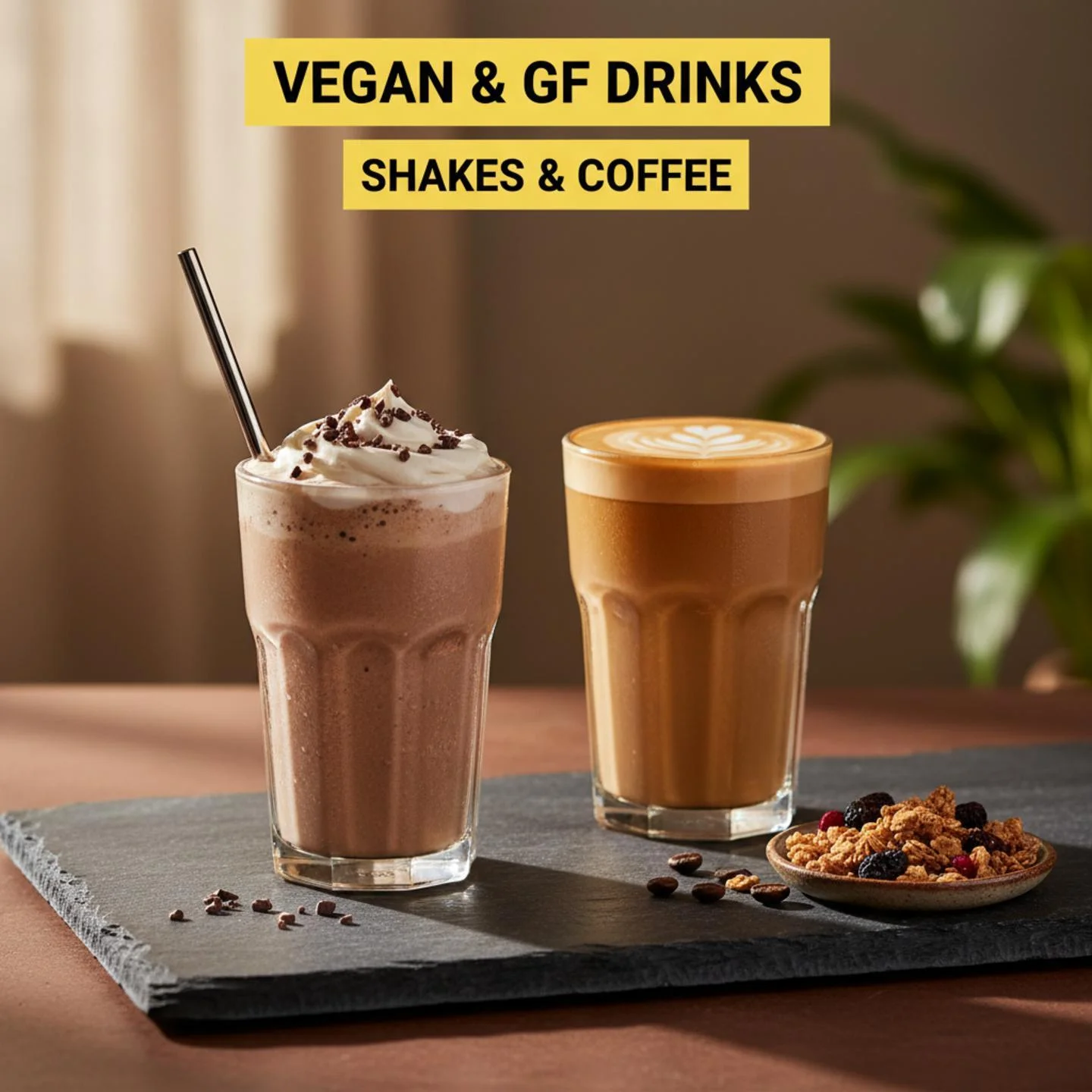 Vegan & GF Drinks: Shakes & Coffee