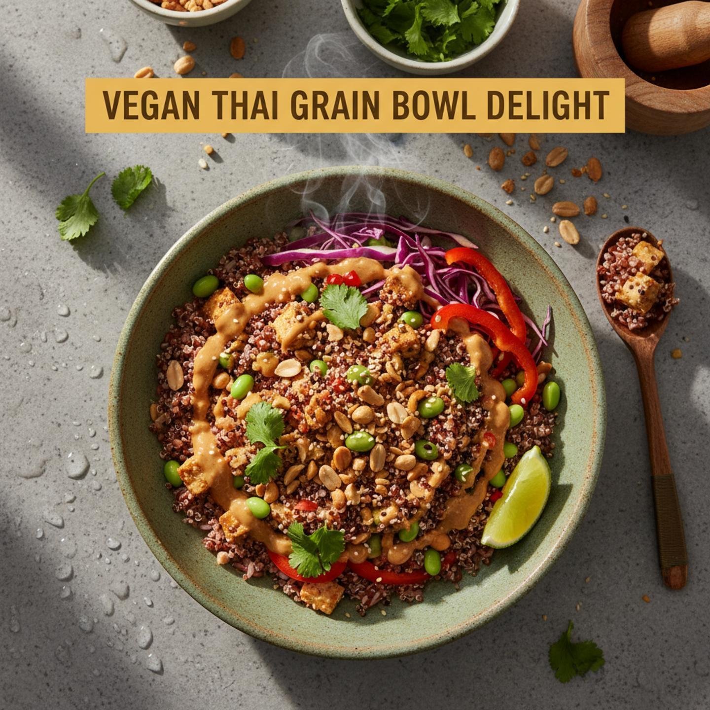 Vegan Thai Grain Bowl Delight