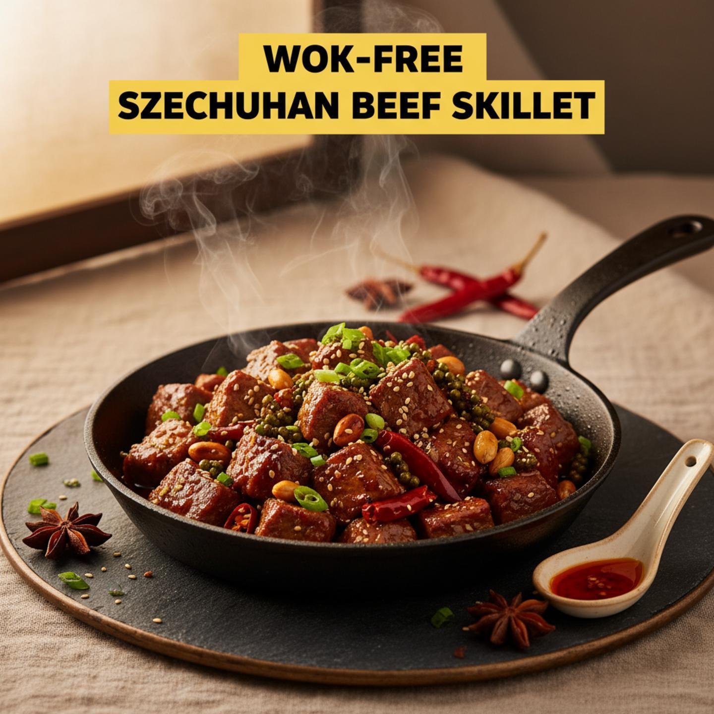 Wok-Free Szechuan Beef Skillet