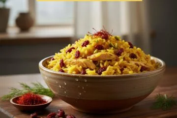 Zereshk Polo ba Morgh: Persian Saffron Rice
