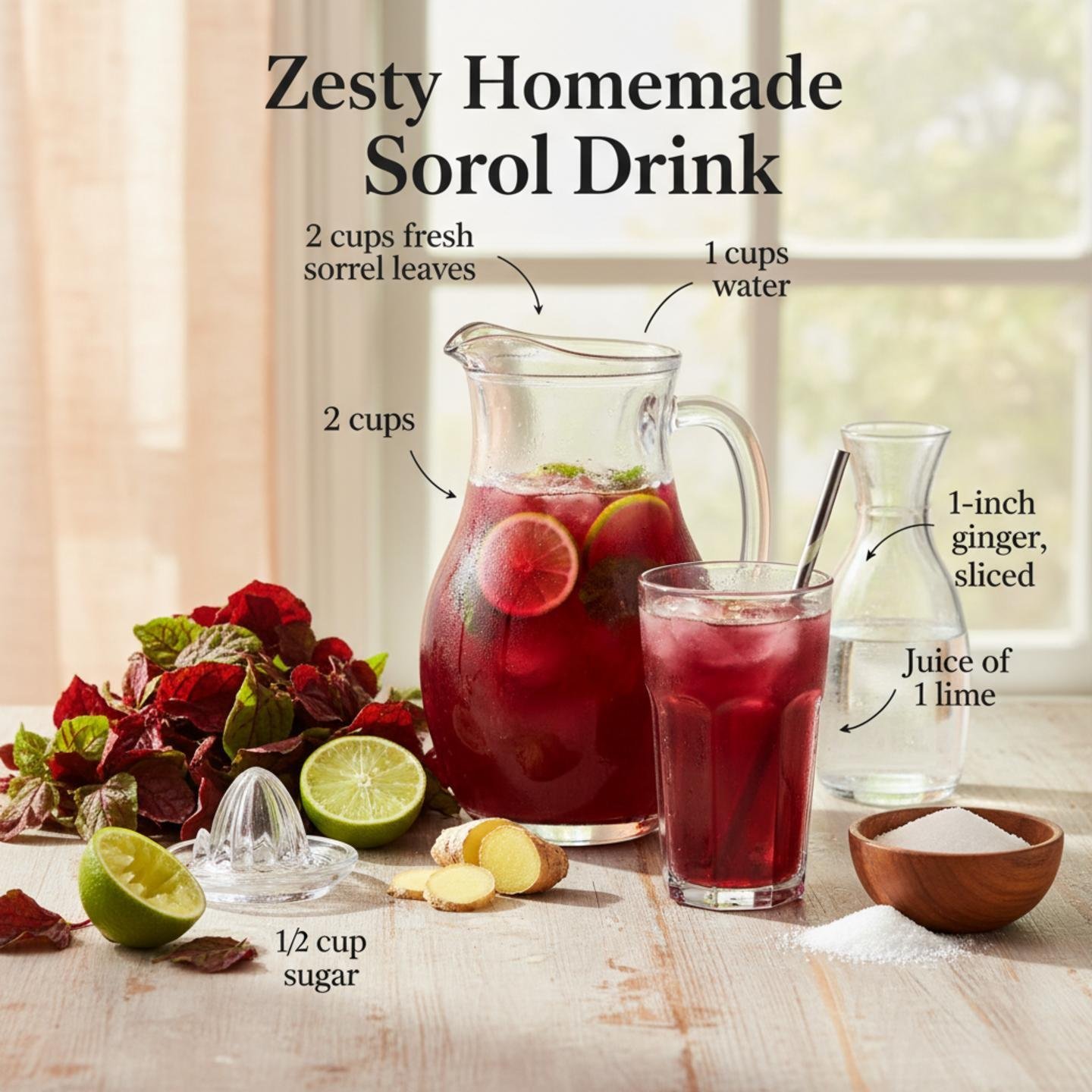 Zesty Homemade Sorrel Drink