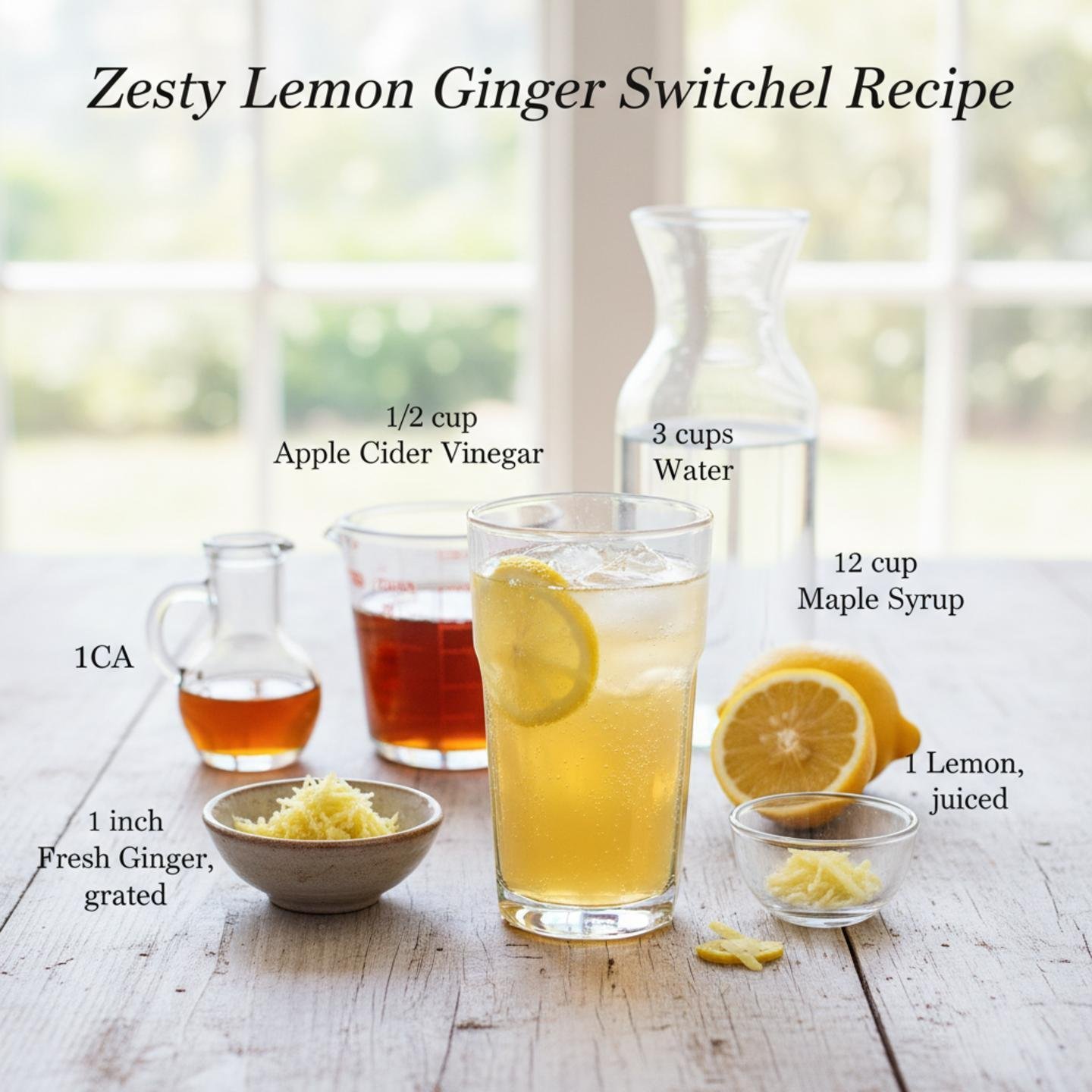 Zesty Lemon Ginger Switchel Recipe