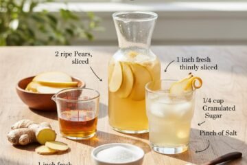 Zesty Pear-Ginger Shrub Recipe