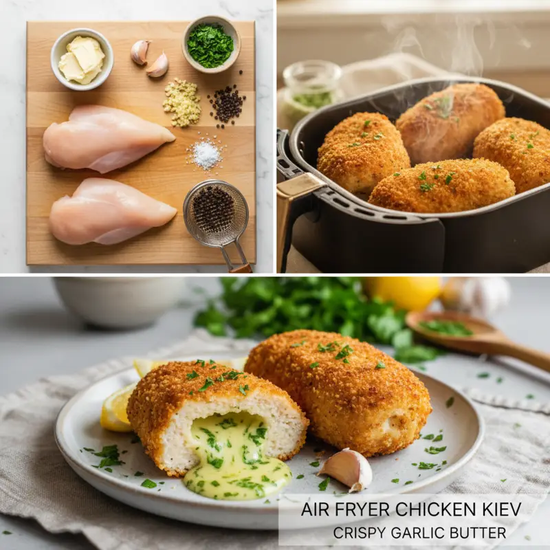 1 Air Fryer Chicken Kiev Bursting with Garlic Butter