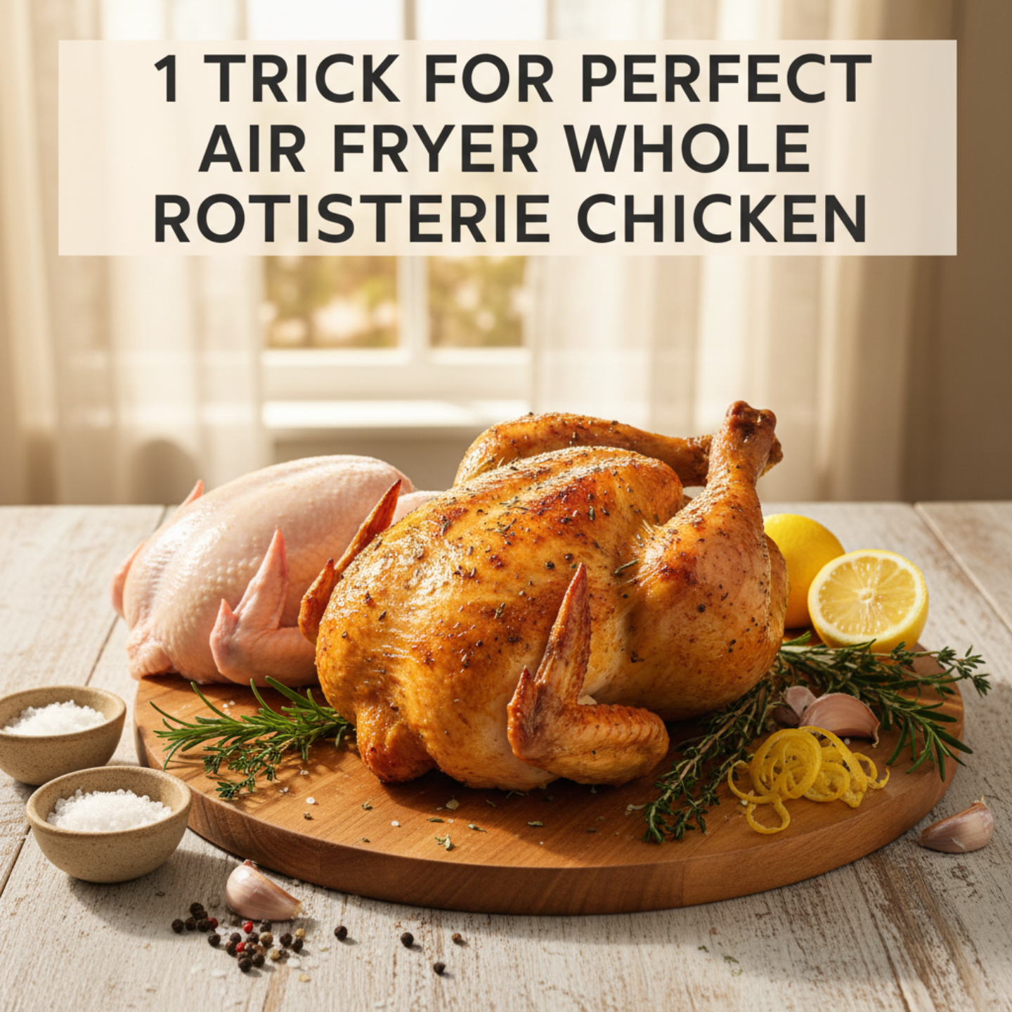 1 Trick for Perfect Air Fryer Whole Rotisserie Chicken