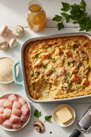 1 No-Stir Baked Chicken Risotto (Creamy & Easy)