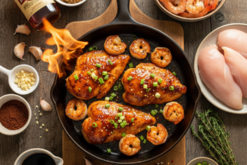 1 Copycat Applebee’s Bourbon Street Chicken & Shrimp