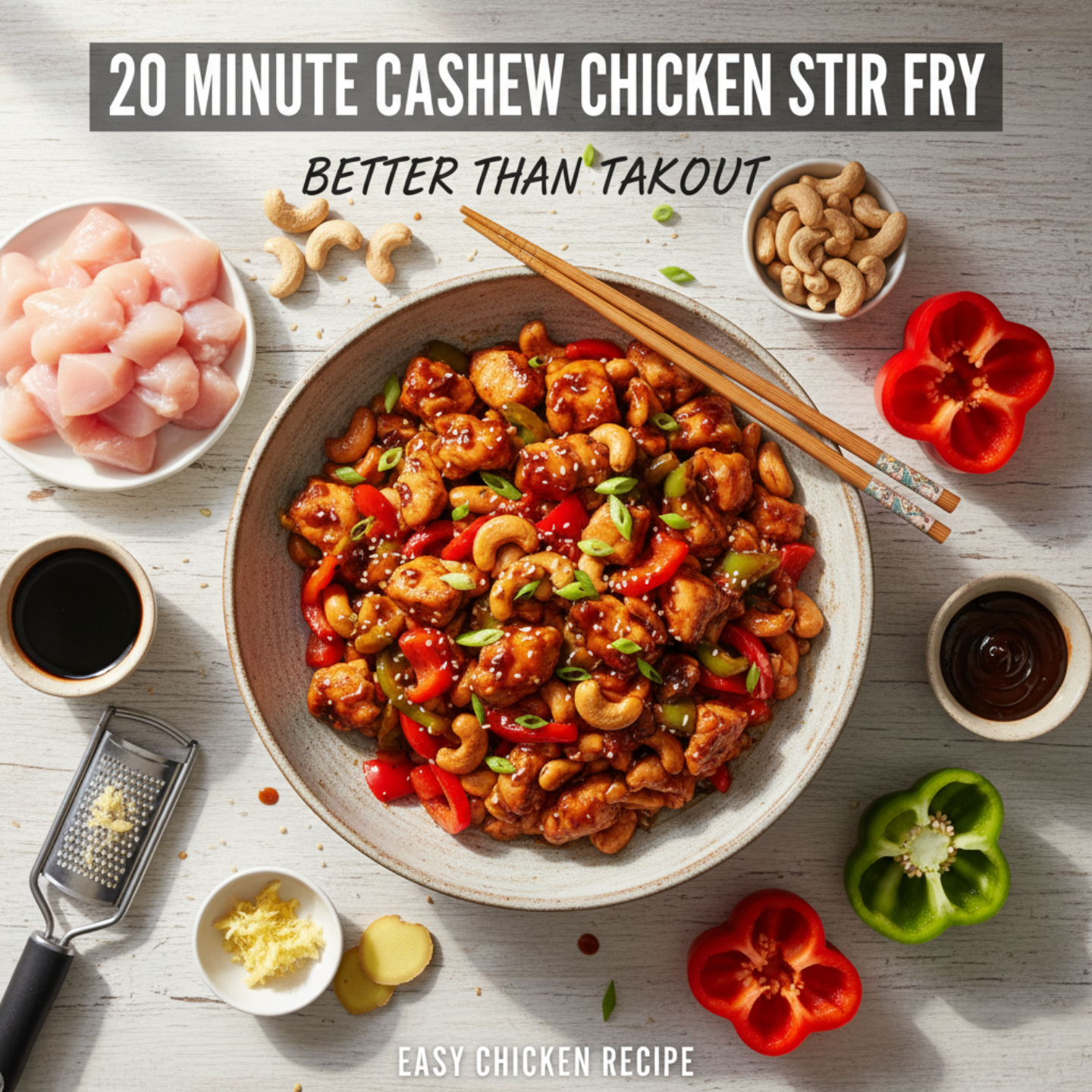 20 Minute Cashew Chicken Stir Fry (Better Than Takeout)
