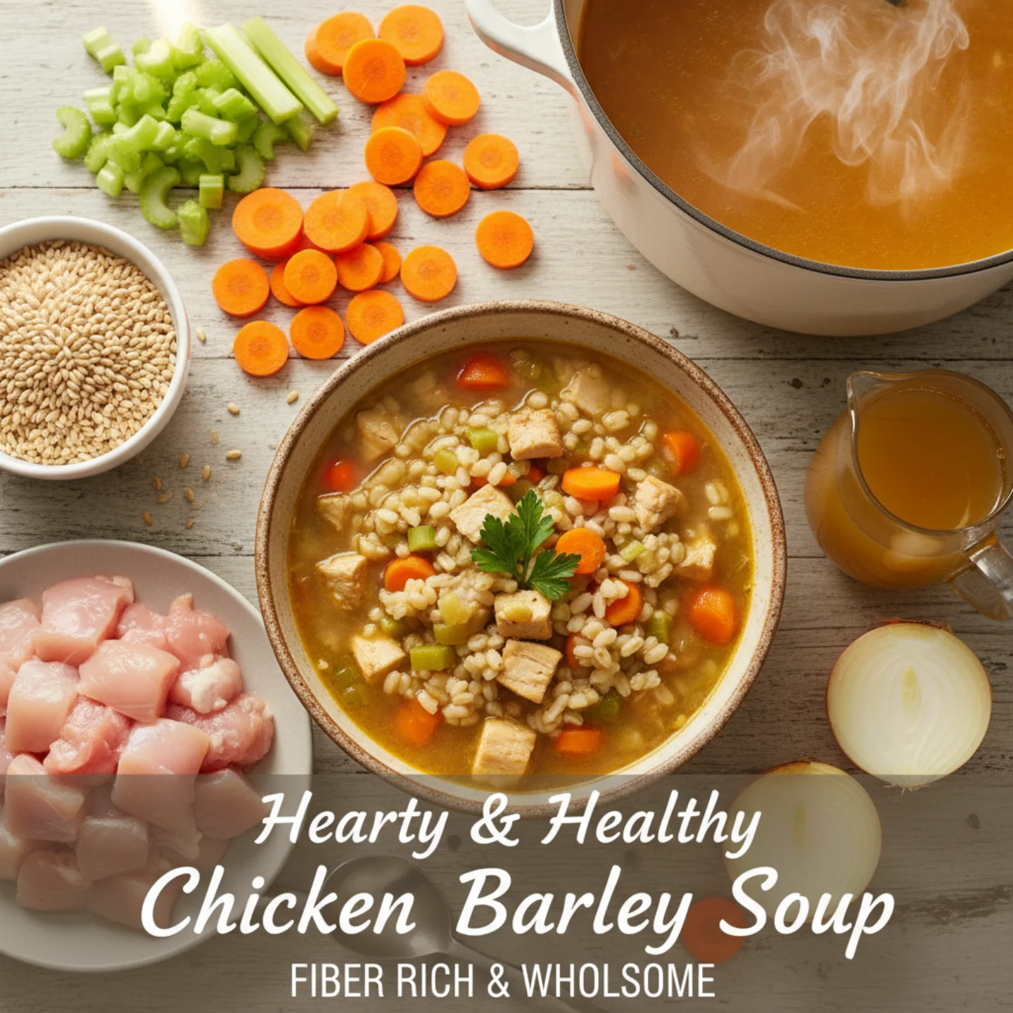 1 Hearty & Healthy Chicken Barley Soup Recipe